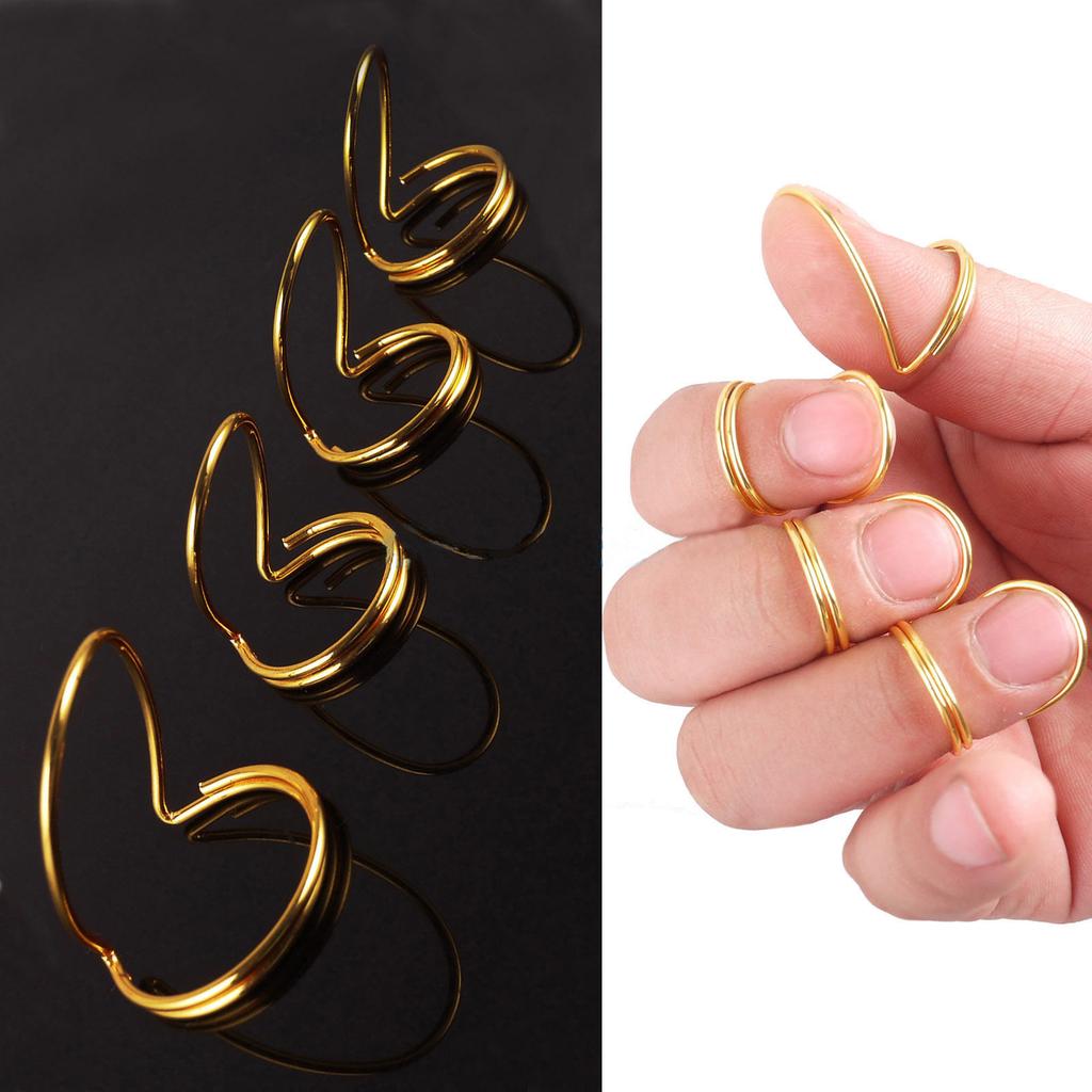 Metal Finger Picks Thumb and Index Finger Picks Musical Instrument Picks Adjustable Spring Guitar Picks Metal Picks