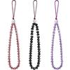 1Pc Phone Lanyard Strap Phone Charm Bling Crystal Beads Wrist Lanyard Strap Beaded Ladies Wristband Bags Ornaments Accessories