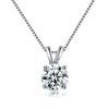 Necklace Lakkune Silver Zirconia 2ct K18 Four Prong 45cm Adjustable Snowflake Pendant