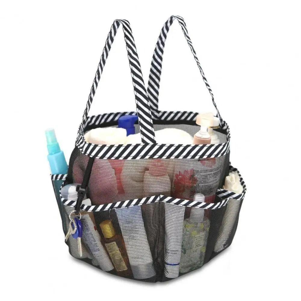 Toy Storage 8 Pocke Mesh Toiletry Bag Large Capacity Light Weight Wash Storage Bag Hanging Portable Beach Bag Travel