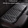Universal Car Travel Bed Non-Inflatable Folding Car Travel Sleeping Mattress PU Leather Thickened Car Mattress for Car Traveling