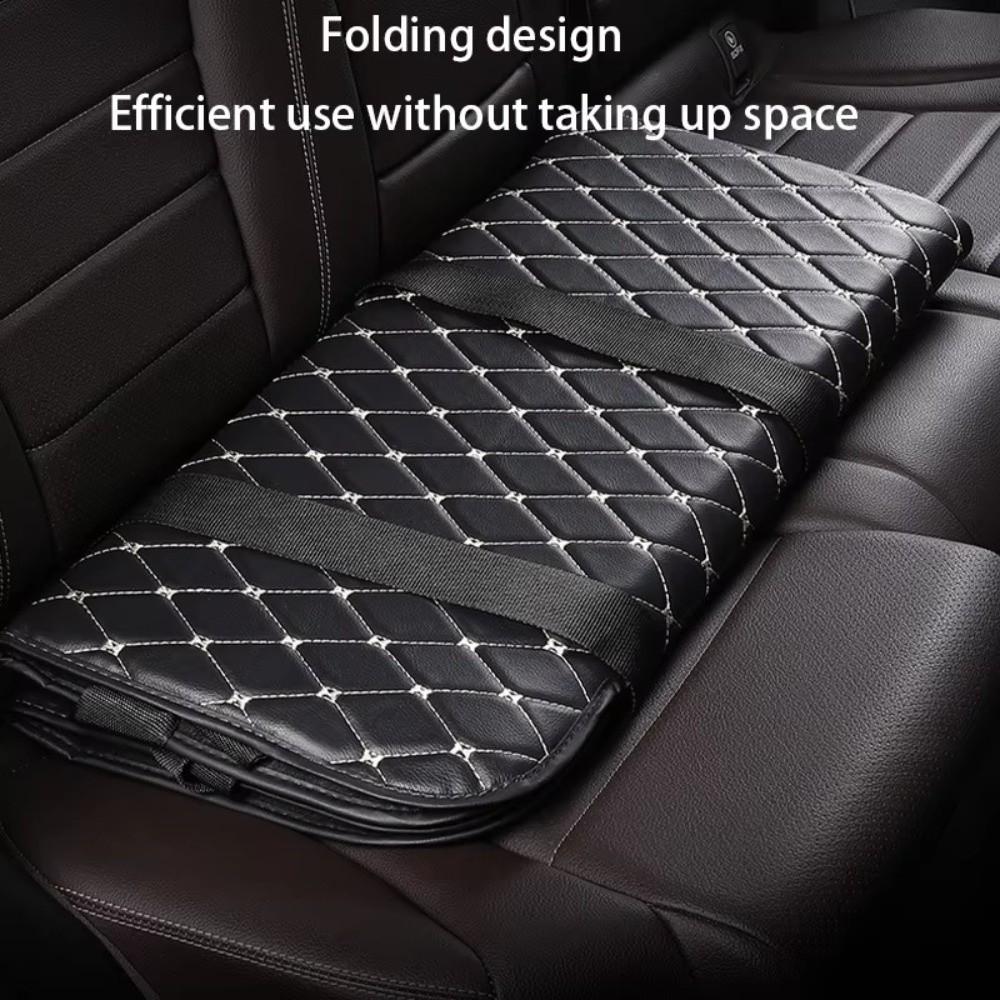 Universal Car Travel Bed Non-Inflatable Folding Car Travel Sleeping Mattress PU Leather Thickened Car Mattress for Car Traveling