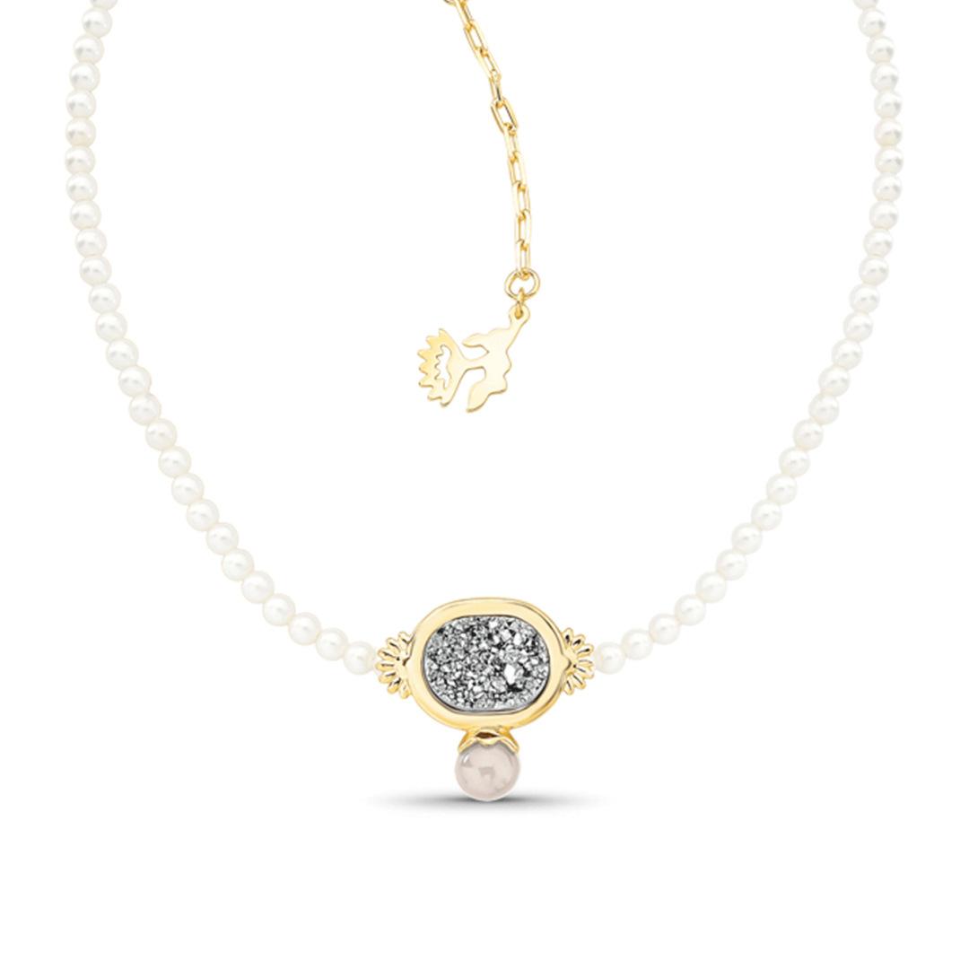 

Overseas Elegant Pearl Necklace Niche Exquisite Design Gentle Temperament Commuter Versatile Jewelry Copper