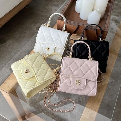 Nauja vasarinė mini rankinė Maža kvadratinė rankinė Moteriška nišinė deimantinė grandinėlė Universalus crossbody krepšys