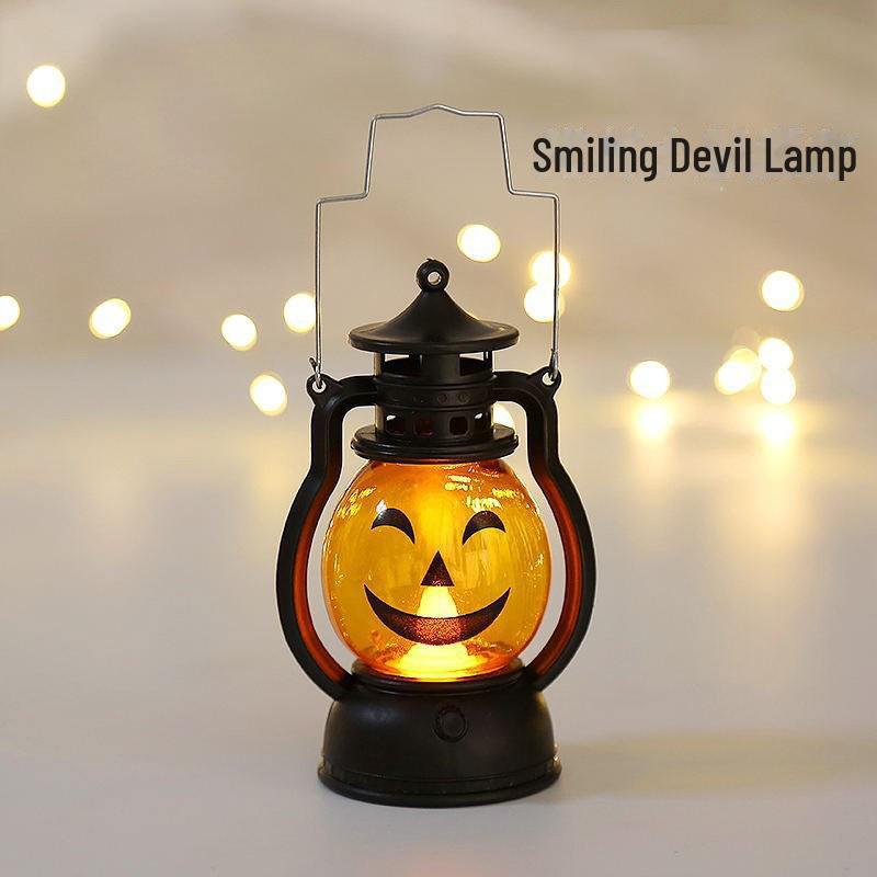 Halloween Portable LED Pumpkin Lantern Candle Lamp for Party Decoration