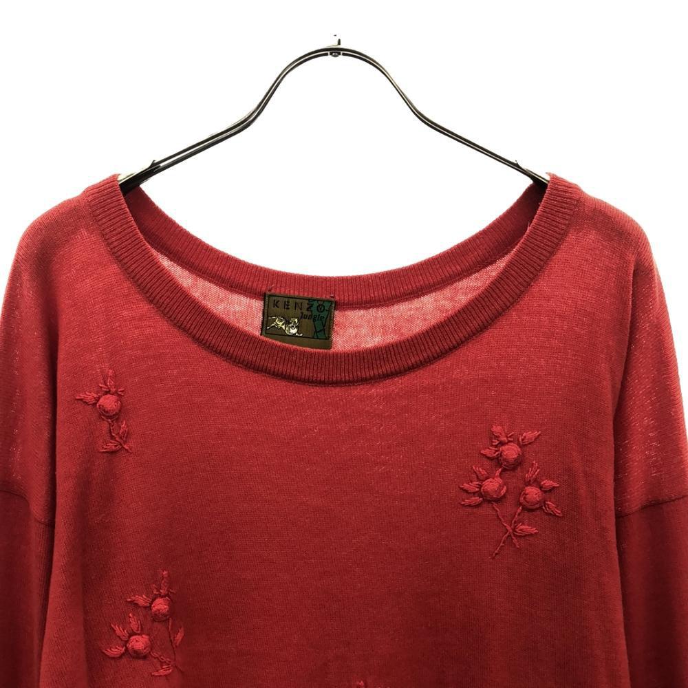 KENZO JUNGLE 90s Made in Italy Old flower embroidery Long sleeve sweater Women Used