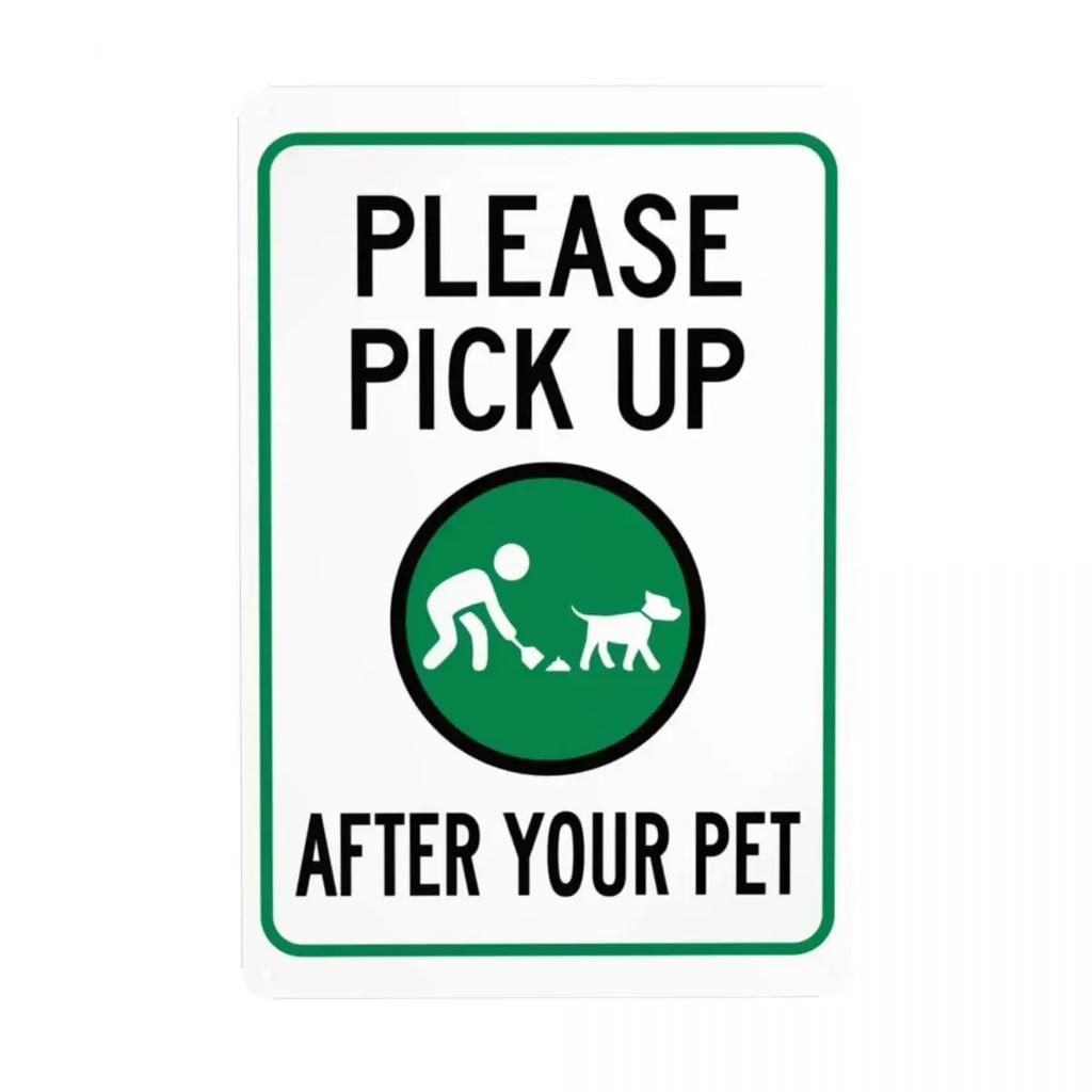 NO Dogs Allowed Metal Tin Sign Retro No Dog Poop Sign Tin Decorative Signs Plaques Club Cafe Restaurant Man Cave Bar Metal Plate