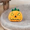 Stuffed Halloween Cat Toy Pumpkin Toy, Squeaky Chew Soft Plush with Feathers for Indoor Cats Self-entertainment
