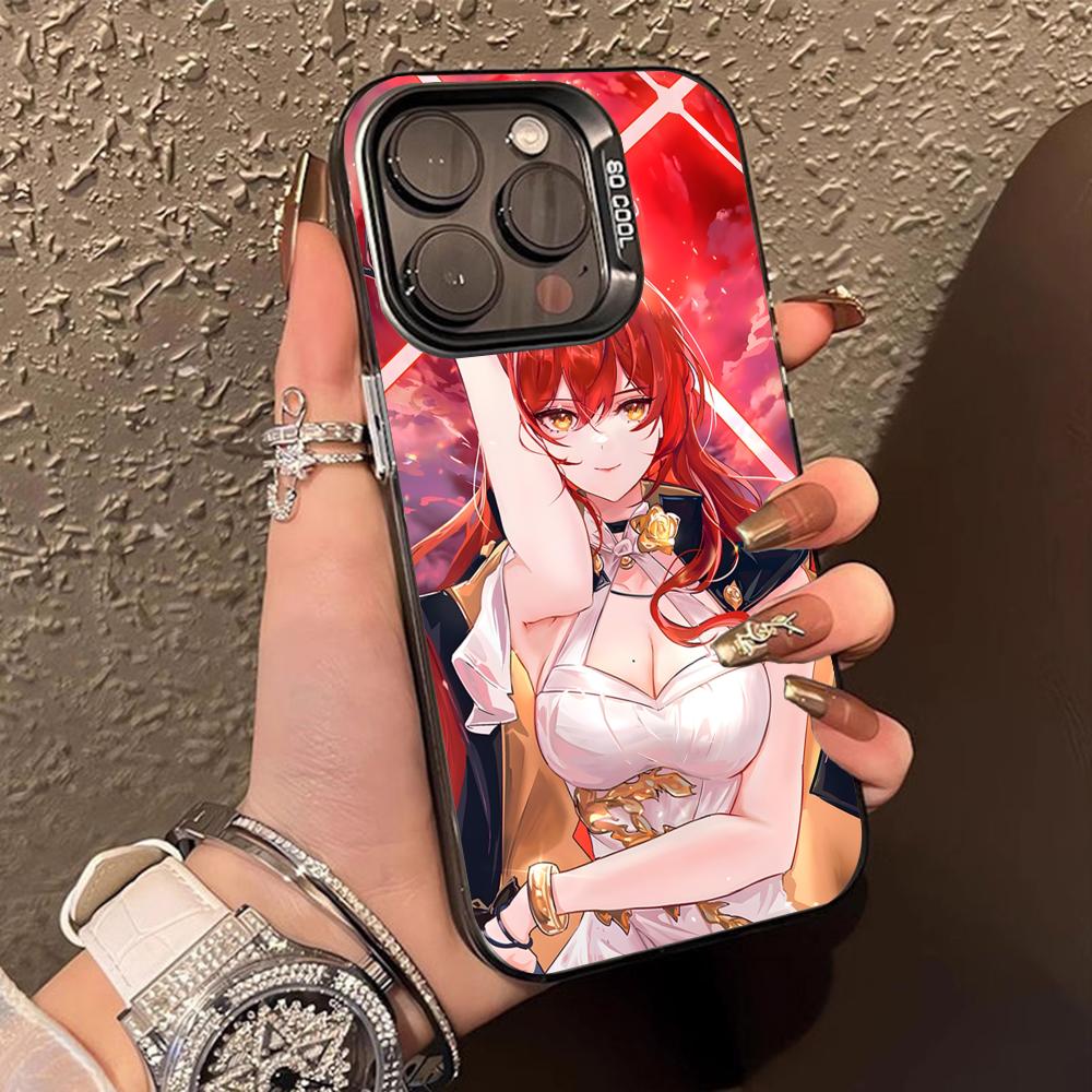 HSR Himeko Translucent Mobile Phone Case for iPhone 17 16 15 14 13 12 11 X XR XS Air Pro Max Plus Colorful Cover