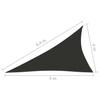 Vidaxl Garden Sail, Oxford Fabric, Triangular, 4X5X6.4 M, Anthracite