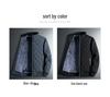 2024 Winter Men's Solid Color Quilted Stand Collar Cotton Jacket with Velvet Lining