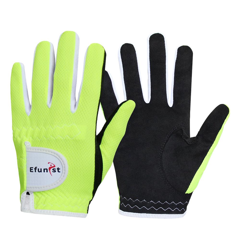 Anti-Slip Tailor Made Gloves Golf Left Hand Right Hand Soft Fabric Custom Golf Gloves for Children Large