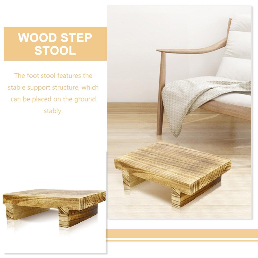 Wooden Step Stool Bedside Bedroom Home Furniture Footstool Stepping Stool Kids Step Bench Office Footstool Wood Footstool