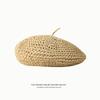 Vintage Beret Cap Fashion Women Casual Straw Weaving Beret Hat for Women French Spring Summer Retro Beanie Caps Hot Solid Color