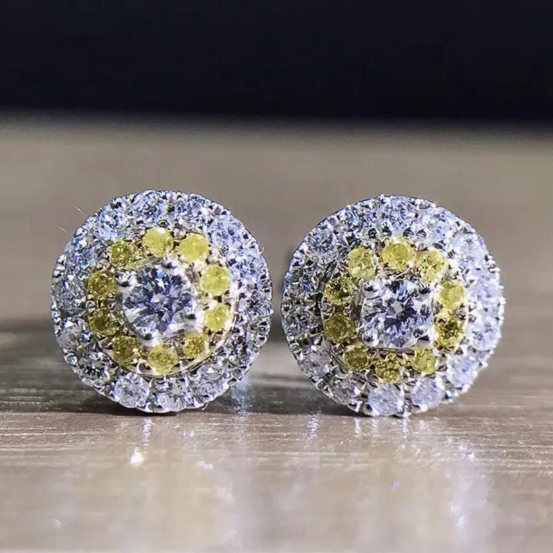 Yellow Zircon, Niche Design, Cool Style, Fresh and Elegant Accessories, High-end Trend, Personalized Fashion Earrings