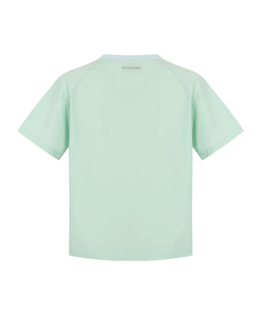 DISCOVERY EXPEDITION Women'S Freshvent Raglan Woven Short Sleeve T-Shirt (L/Mint)