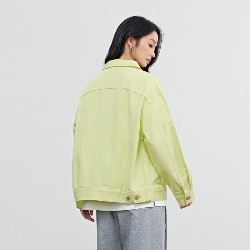 Elva' Island Women's Loose Fit Lapel Denim Jacket