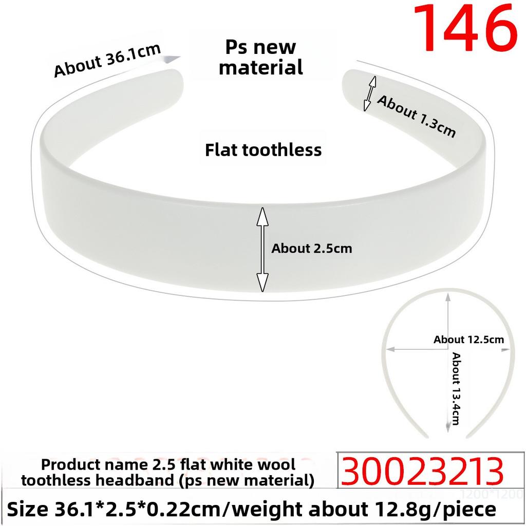 Plastic Hair Band Headband Accessories Two-sided Flat Hair Band Base Plate Hair Decoration