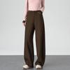 Womens High-Waisted Straight Leg Trousers 2026 Office Casual Banana Pants Slim Fit Pure Color