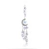 Silver gold moon pentagram window decoration crystal pendant sun catcher Home Wind Chime Pendant Outdoor Garden Plant Decoration