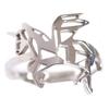 Les Trésors De Lily [Q0728] - Designer Steel Ring 'Licorne My Unicorn' Silver - 15x15 Mm