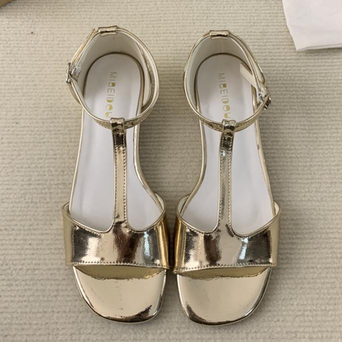 Fashion T Strap Shallow Women Roman Shoes Sexy Open Toe Ankle Strap Women Sandals Summer Comfortable Buckle Luxury Designer Shoes Woman