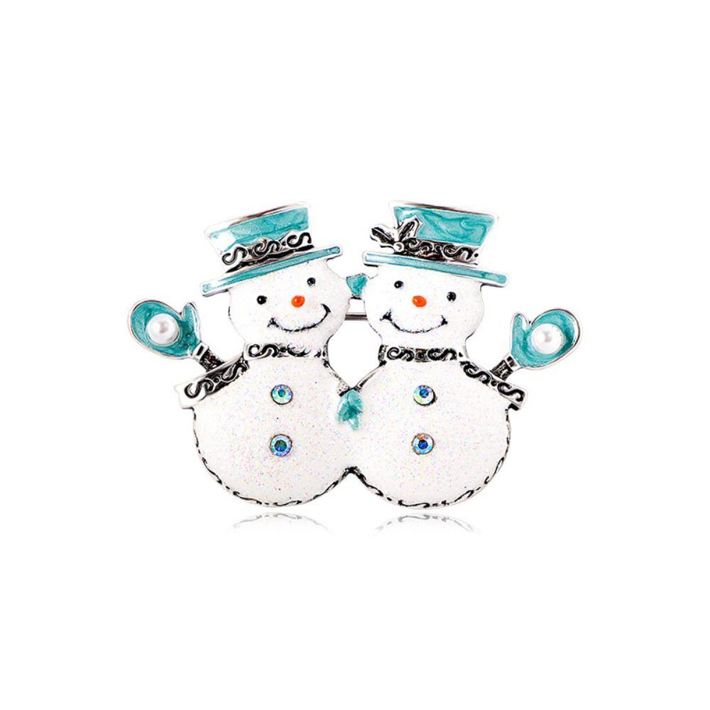 Drop Oil Snowflake Elk Brož Enamel Fashion Girls