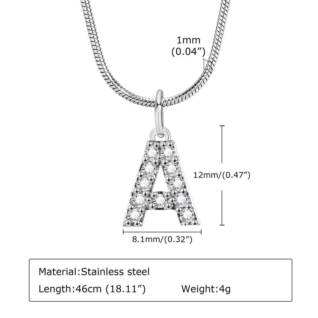 Vnox A-Z Women Initial Necklaces, 26 Letters Alphabet Pendant with Snake Chain, Elegant Dainty Holiday Jewelry Collar