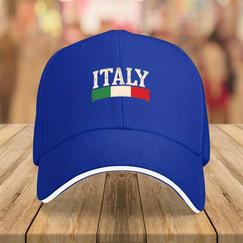 Italy Flag Embroidery Baseball Cap Polyester Adjustable Outdoor Sports Fashion Hat Unisex