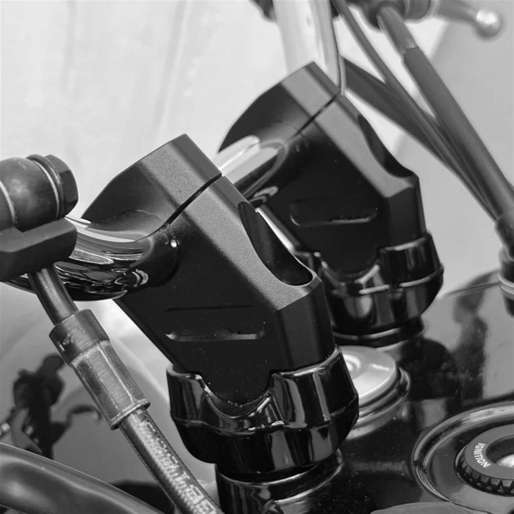 Handlebar Risers for Kawasaki Bikes 22mm 28mm Handlebar Height Adjustment Riser Bar Clamp Mount Handle Riser Bike (28mm Black)