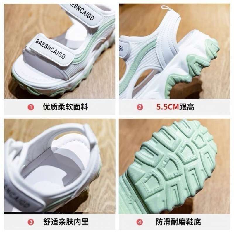Sports Dad Sandals Women's 2025 New Summer Versatile Thick-soled Muffin Soft-soled Roman Casual Shoes