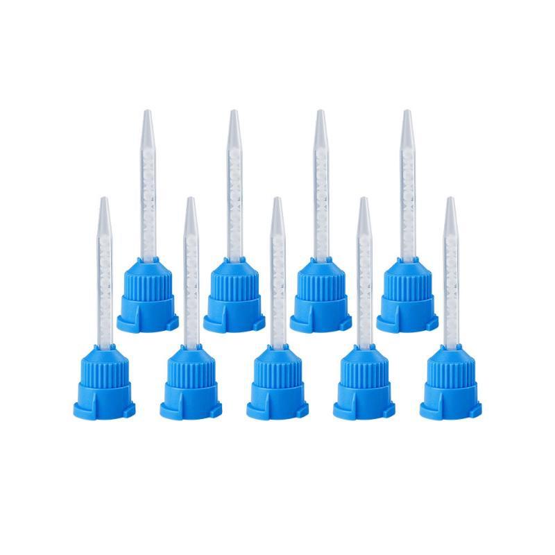 10pcs Dental Silicone Rubber Impression Mixing Head Impression Nozzles Temporary Mixing Tips Dentistry Materials