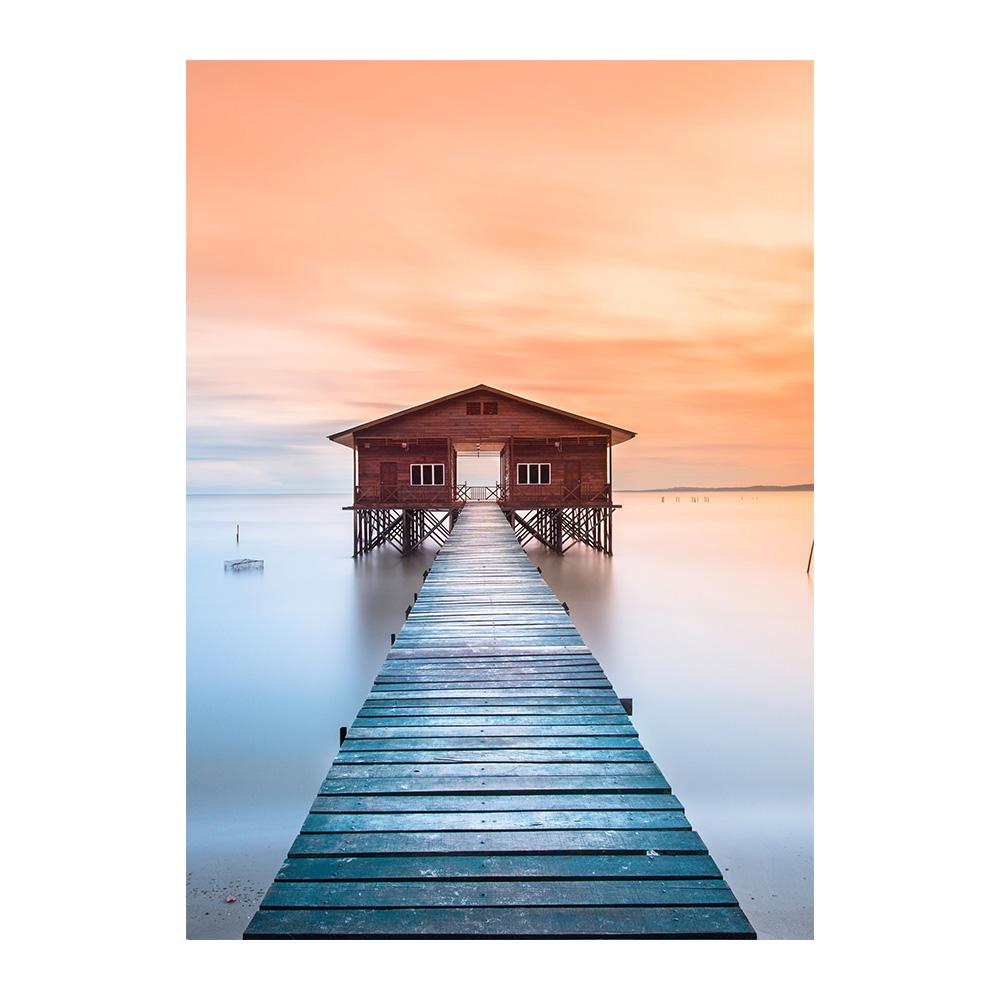 Scandinavian Minimalist Landscape Wall Art Blue Whale Tail Sea Canvas Oil Painting Poster Prints Home Bedroom Living Room Decoration