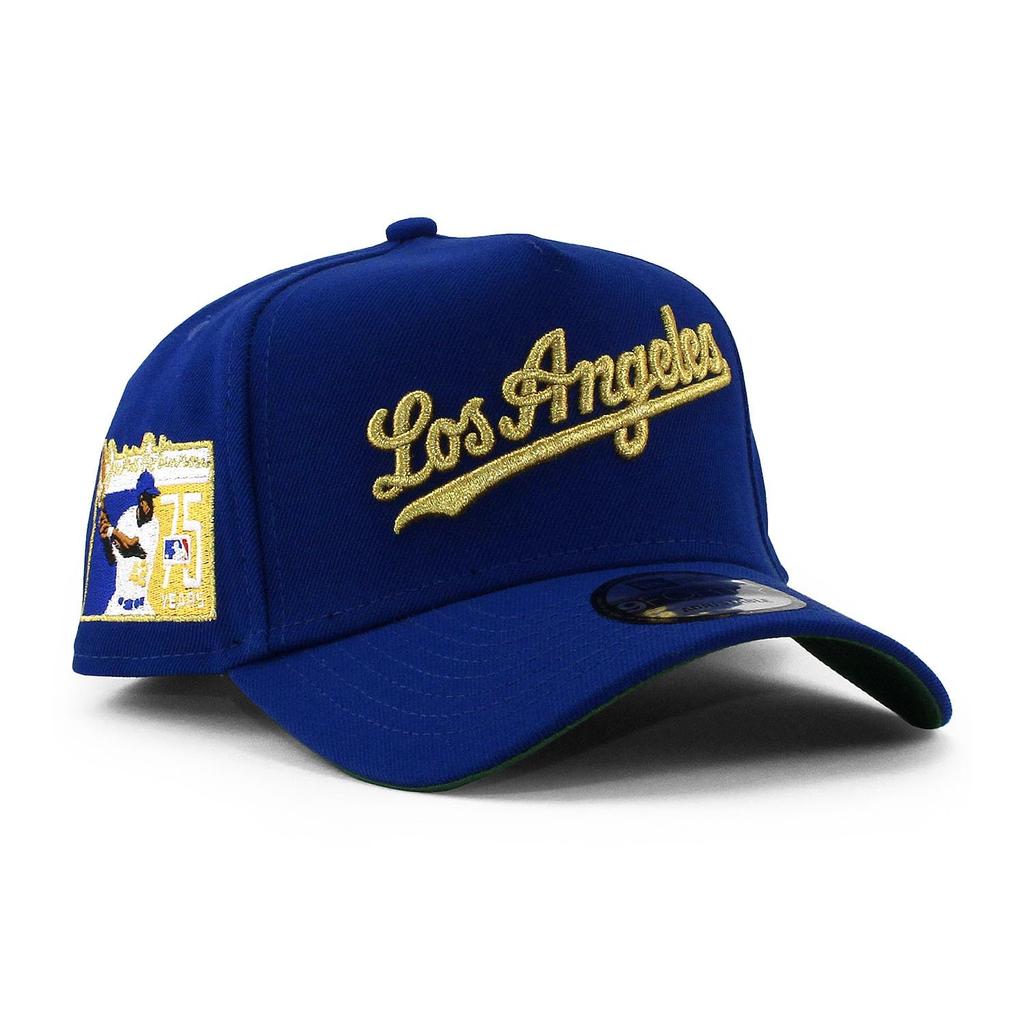 [New Era] EUAU Exclusive Cap 9FORTY Snapback SNAPBACK CAP 940 MLB MiLB NFL NBA Hat Color Brim BRIM Side Patch (Los Angeles Dodgers (JR 75TH))