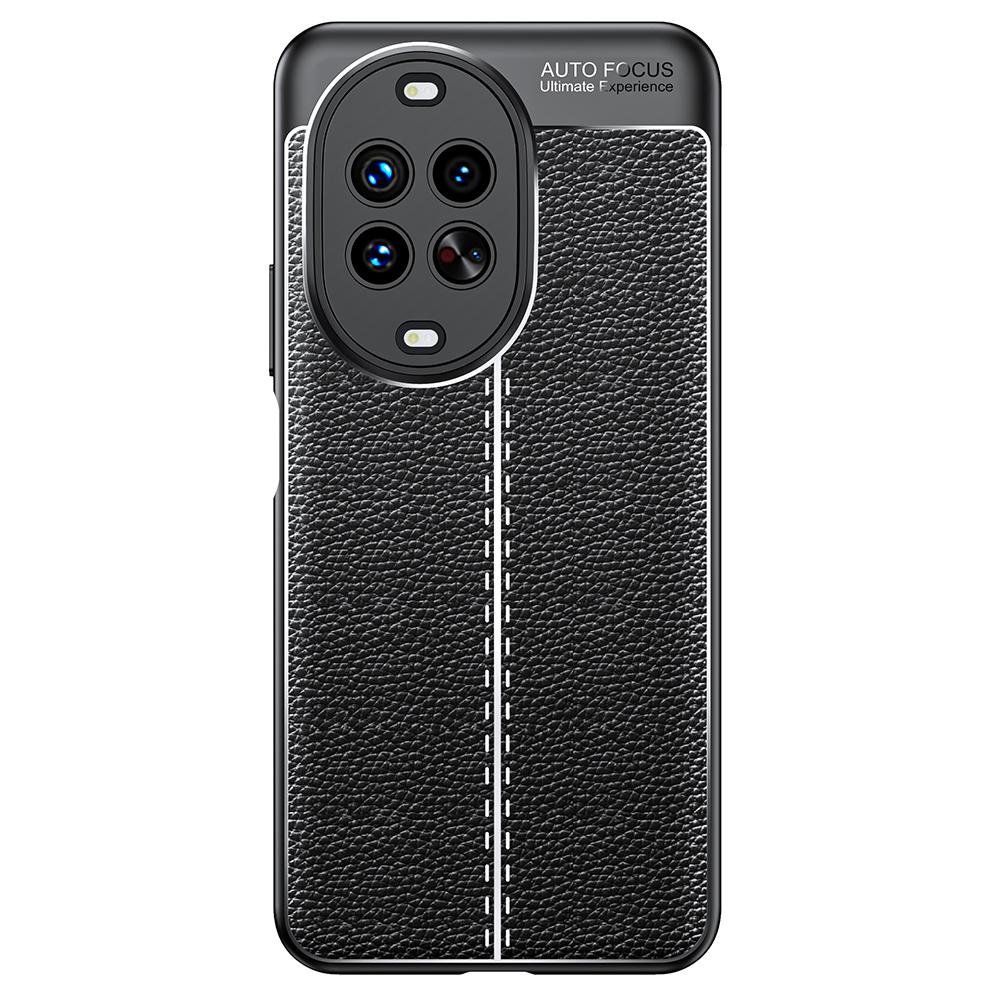 For Huawei nova 14 Ultra 5G Case Litchi Texture TPU Flexible Phone Cover, Black