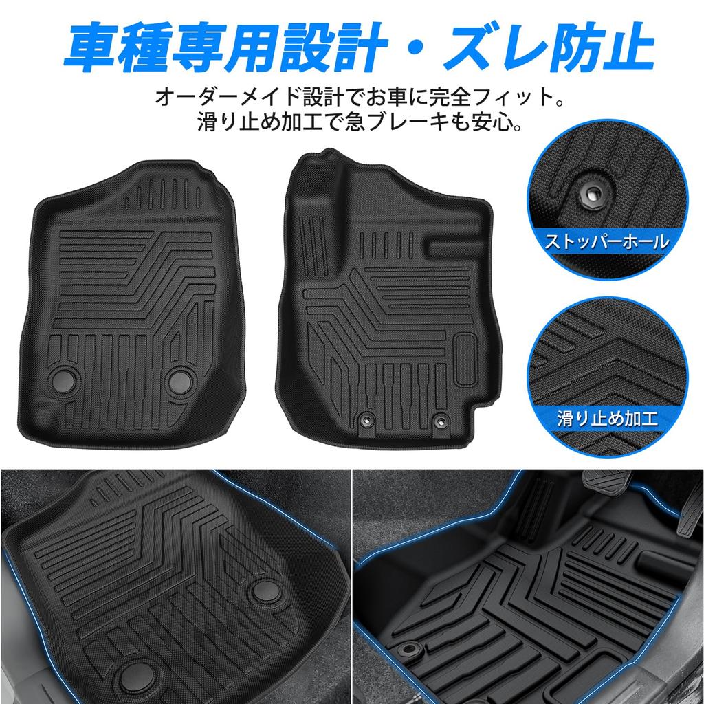Virauto 3D Floor Mats for Suzuki New Jimny and JC74W Automatic Transmissions Compatible with and Nomad 2018 and TPE Scratch and Stain Abrasion Easy