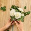 25PCS Lifelike Foam Artificial Flowers with Stems Boxed Fake Roses Floral Arrangements DIY Bouquets Home Decoration