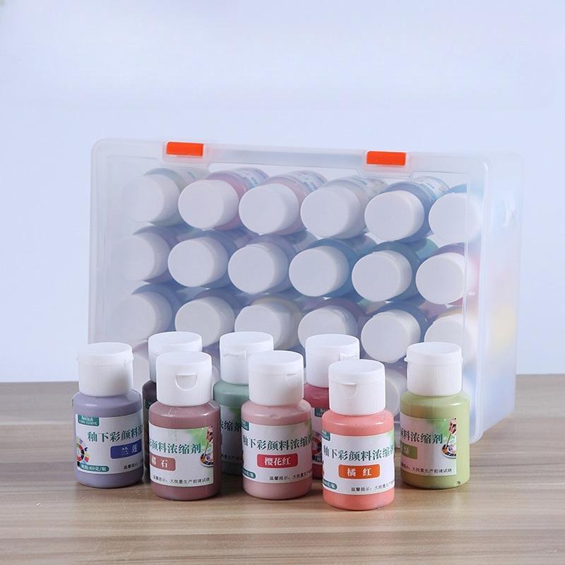 80g Ceramic Underglaze Color Pigment Medium Temperature 1180-1250°C Ceramics DIY Painting Pigment Concentrate 24 Colors