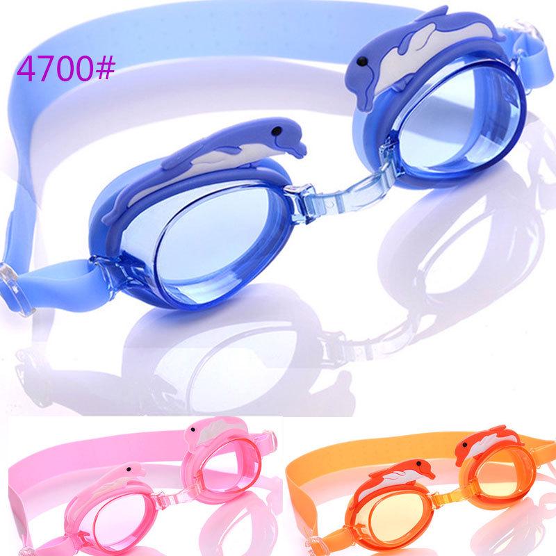 Children's Cartoon Swim Goggles with Earplugs - Crab, Bee, and Dolphin Design