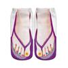 Gemusterte 3D-gedruckte Socken Knöchelhoch Lustige kurze Socken Lässige Flip-Flop-Socken Damen