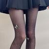Fashionable Silk Stockings Breathable Bow Butterfly Stockings Rhinestone Pantyhose Spring Summer