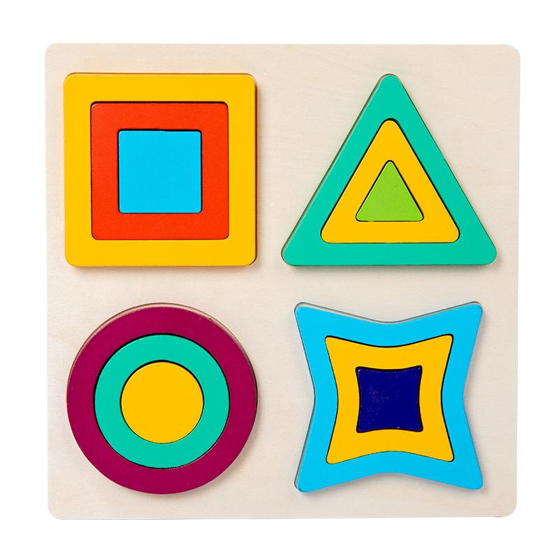

Children s geometric shape cognitive puzzle board pairing baby early education tool educational building block boys and girls kindergarten toys