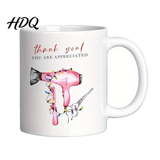 Hair Dryer Design Mug Hairdresser Coffee Cup Large Capacity Ceramic Mug
