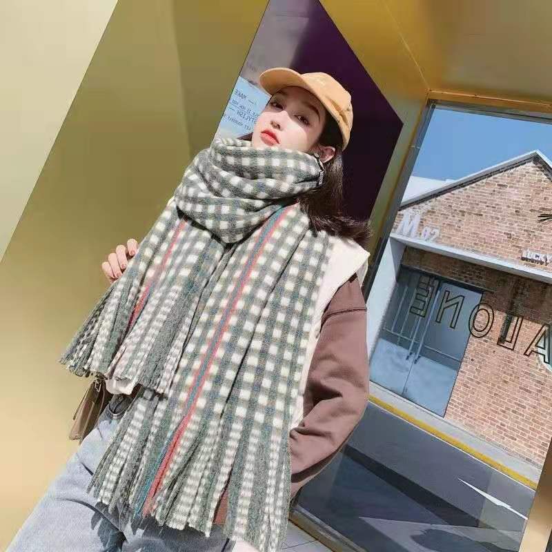 Scarf for Women Plaid Scarves Winter Warm Oversized Pashmina Tartan Scarves
