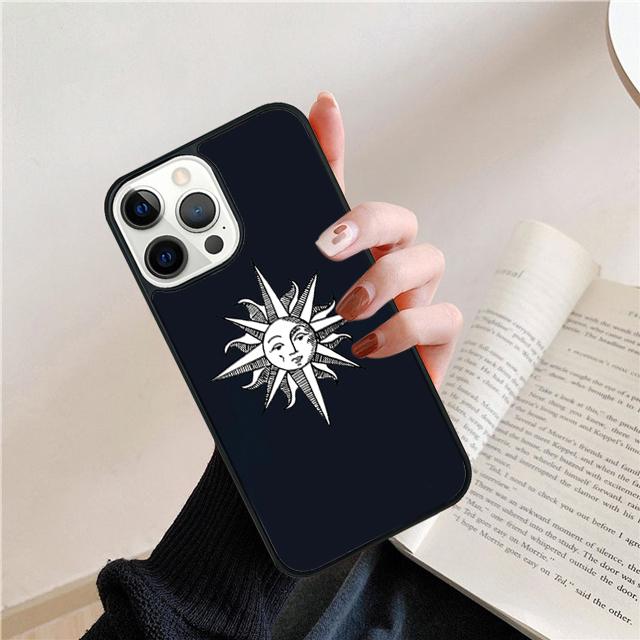 Sun Moon Face Coque Shell For iPhone 17 Air 15 16 14 13 12 Pro Max 11 Pro Max Plus Phone Case Cover