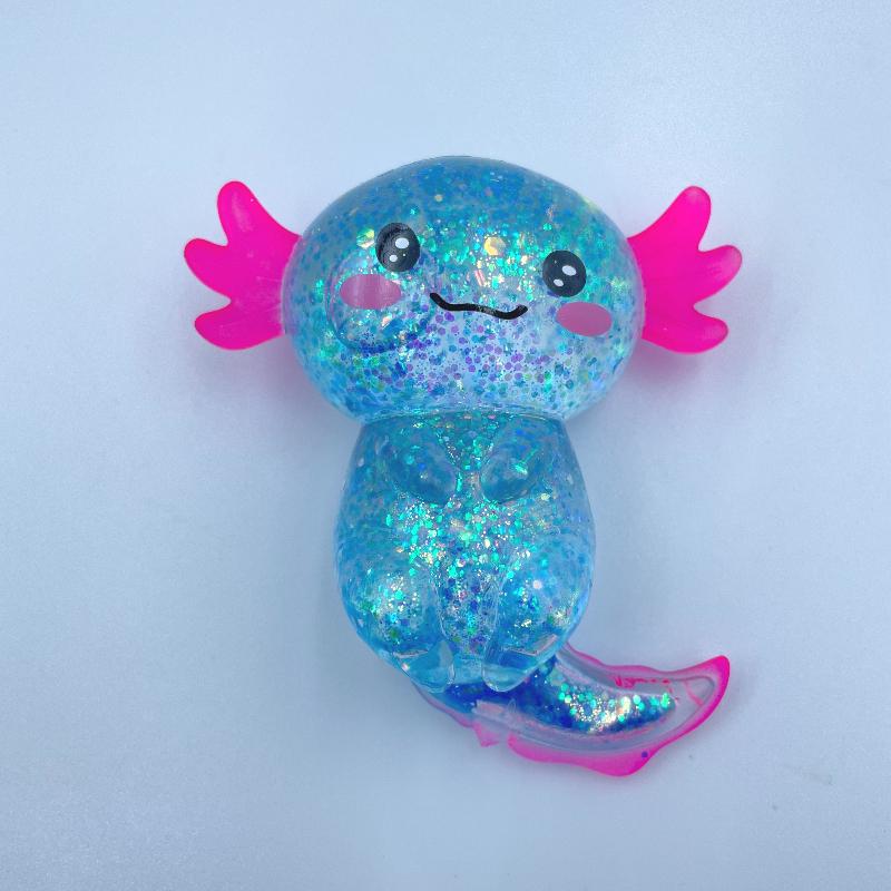 Cute Colorful Salamander Maltose Fidget Toys Squishy Malt Sugar Stretchy Axolotl Fun Squeeze Birthday Supplies Anti-Anxiety Gift
