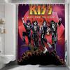 Duschvorhang mit K-Kiss-Bandmuster, blickdicht, wasserdicht