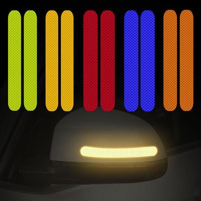 10 Teile/beutel Sicherheit Warnung Nacht Reflektierende Aufkleber Auto Motorrad Helm Rückspiegel Reflektierende Aufkleber Abdeckung Kratz Aufkleber