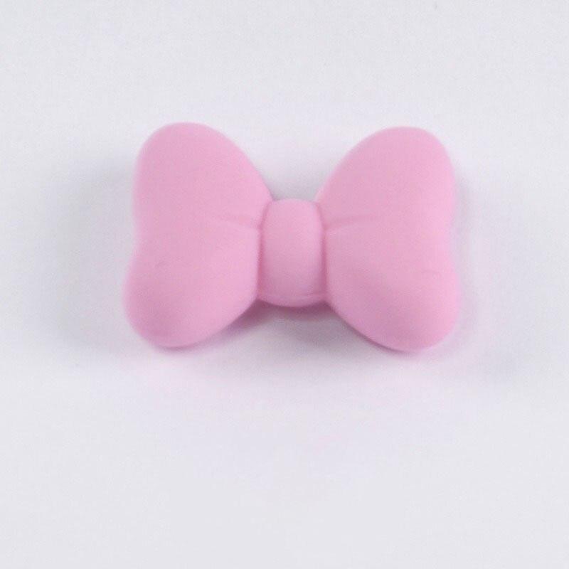 2 Stück/Los Schleifen-Silikonperlen BPA-frei Fliege Baby-Beißringe Perle Für DIY-Schmuckherstellung Kaubar Kleinkind Baby Zahnen Geschenk