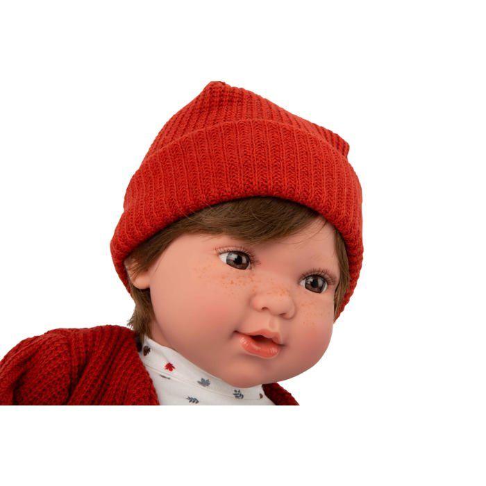 Elegance Doll - Arias - 45 Cm - 14 Sounds - Red and Blue Velvet - Pacifier Included - Plastic - 16.5x26x48 Cm